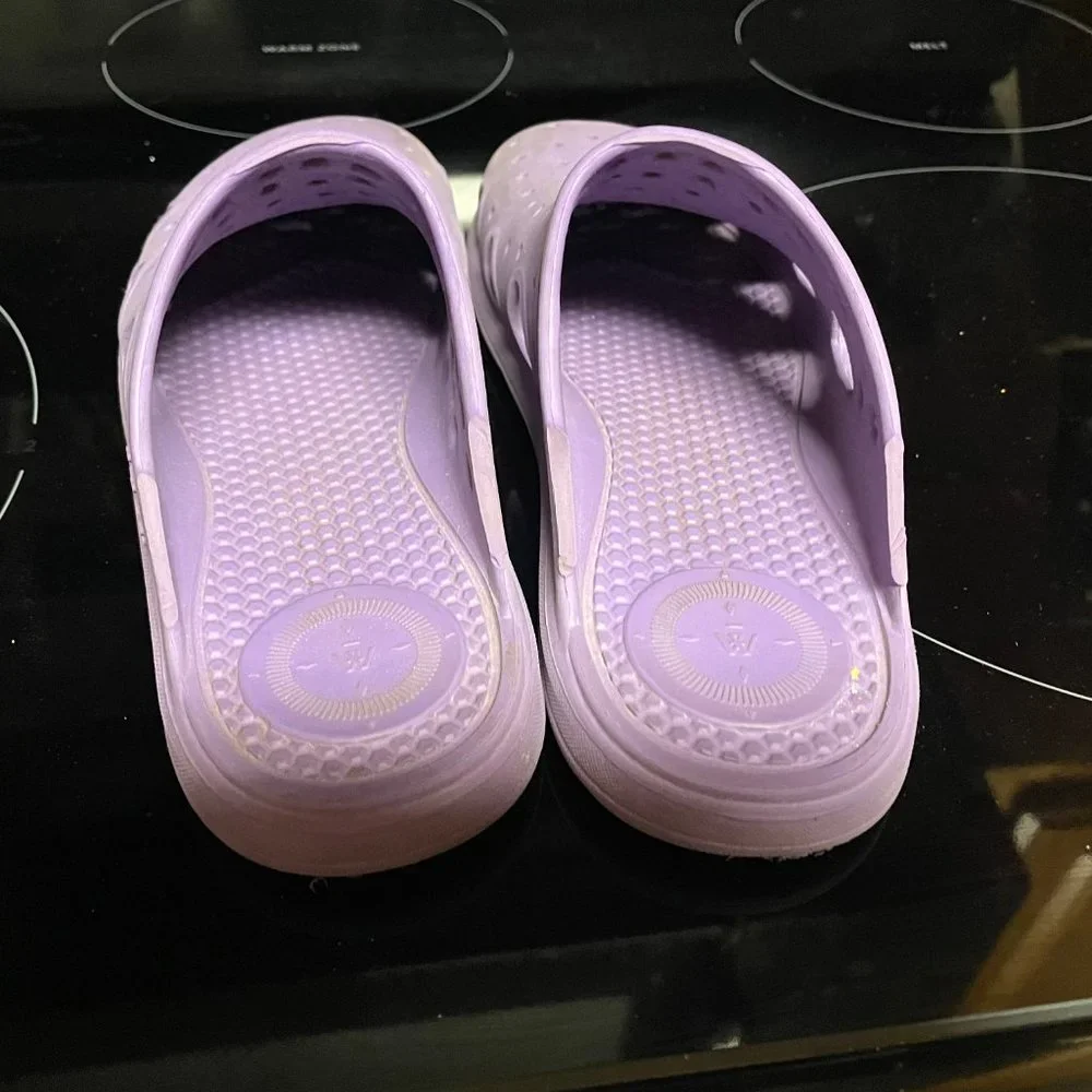 Purple Totes slide on shoes 2-3